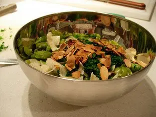 Salade de fèves aux amandes : Étape 9