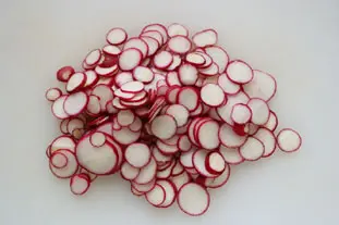 Salade radis et poulet citronnés : Étape 1