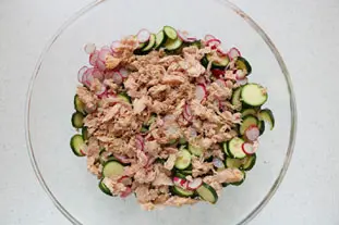 Salade de courgettes croquantes et champignons : Étape 4
