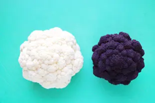 Salade de chou-fleur bicolore : Étape 1