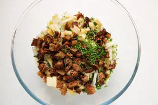 Salade d'endives croutons-fromage : Étape 6