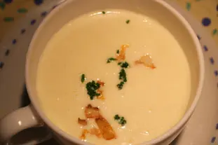 Crème de chou-fleur au haddock fumé