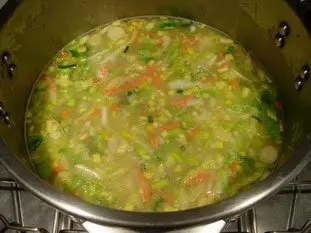 Soupe de légumes moulinée : Étape 7