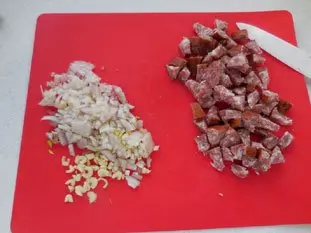 Soupe aux épinards frais : Étape 1