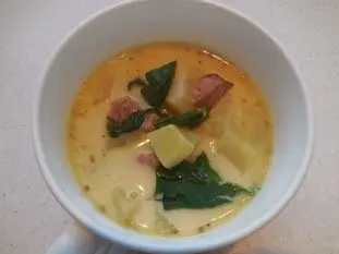 Soupe aux épinards frais : Étape 10