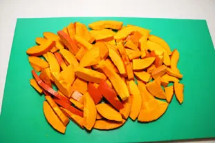 Velouté potimarron-poireaux : Étape 1