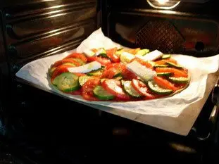 Tarte fine aux tomates et courgettes : Étape 9