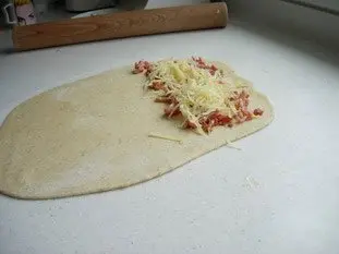 Fougasse aux lardons et au Comté : Étape 6