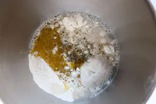 Pain aux olives et au pesto : Étape 1