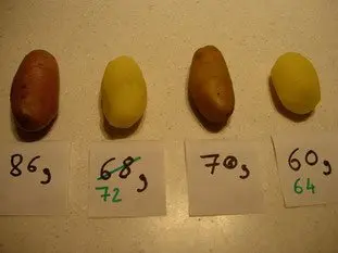 La cuisson des pommes de terre dans l'eau