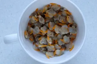 Coques et chou vert à la crème fumée : Étape 2