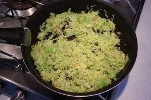 Coques et chou vert à la crème fumée : Étape 11