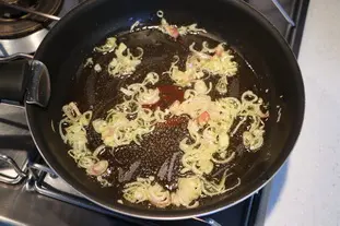 Coques et chou vert à la crème fumée : Étape 10