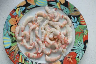 Oeufs brouillés aux langoustines et pointes d'asperges : Étape 2