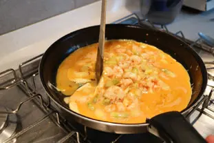 Oeufs brouillés aux langoustines et pointes d'asperges : Étape 8