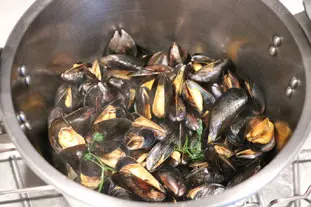 Curry de moules au chou : Étape 1