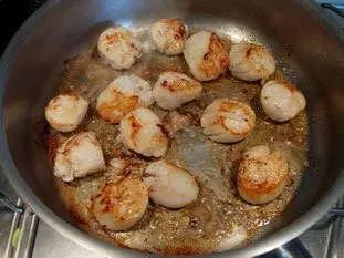 Saint-Jacques à la fondue de poireaux : Étape 3