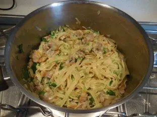 Tagliatelles aux coques : Étape 8