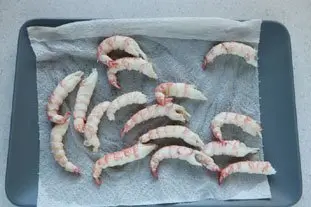 Langoustines bien relevées : Étape 1