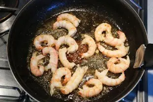 Langoustines bien relevées : Étape 3