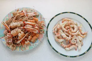 Gratin de queues de langoustines : Étape 1