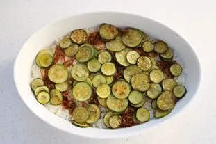 Filet de lieu en gratin de légumes et riz : Étape 9