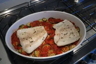 Filet de lieu en gratin de légumes et riz : Étape 13