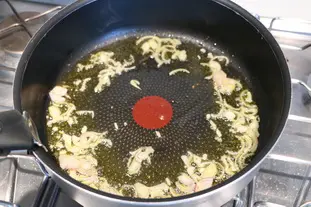 Filets de poissons grillés, chou étuvé au Noilly : Étape 4