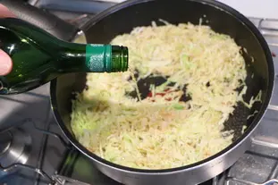 Filets de poissons grillés, chou étuvé au Noilly : Étape 6