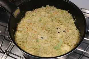 Filets de poissons grillés, chou étuvé au Noilly : Étape 7