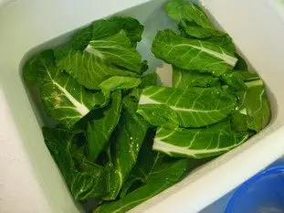 Saumon roulé aux feuilles de bettes : Étape 1