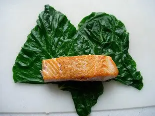 Saumon roulé aux feuilles de bettes : Étape 6