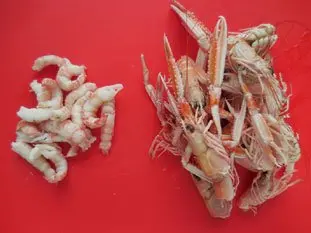 Turban de sole aux langoustines : Étape 1