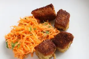 Cubes de thon croustillants au curry