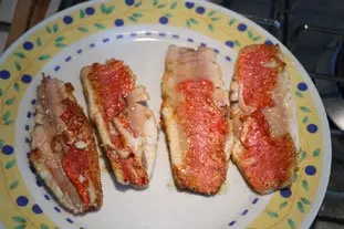 Filets de rougets à la réduction de vin blanc : Étape 5