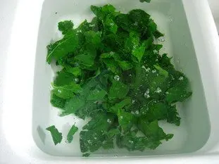 refroidissement rapide des épinards