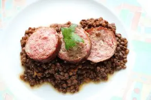 Saucisse aux lentilles en cocotte : Étape 8