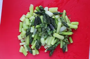 Émincé de veau aux champignons et asperges vertes : Étape 4