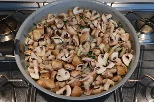Émincé de veau aux champignons et asperges vertes : Étape 6