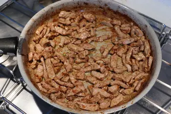 Émincé de veau aux poireaux et champignons : Étape 13