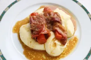 Carottes confites au lard