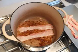 Carottes confites au lard : Étape 3