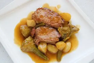 Rôti de porc à la sauge, cuit au sac