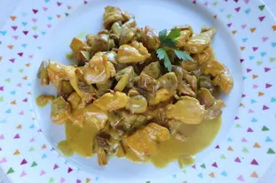 Sauté de poulet et champignons au curcuma