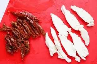 Filets de poulet retournés à la mozzarella : Étape 1