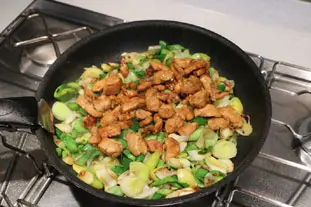 Émincé de poulet sauté aux poireaux : Étape 8