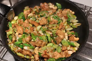 Émincé de poulet sauté aux poireaux : Étape 9