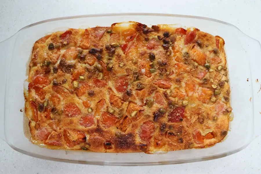 Clafoutis abricots et pistaches