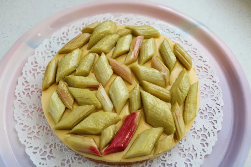 Tarte bretonne pommes-rhubarbe
