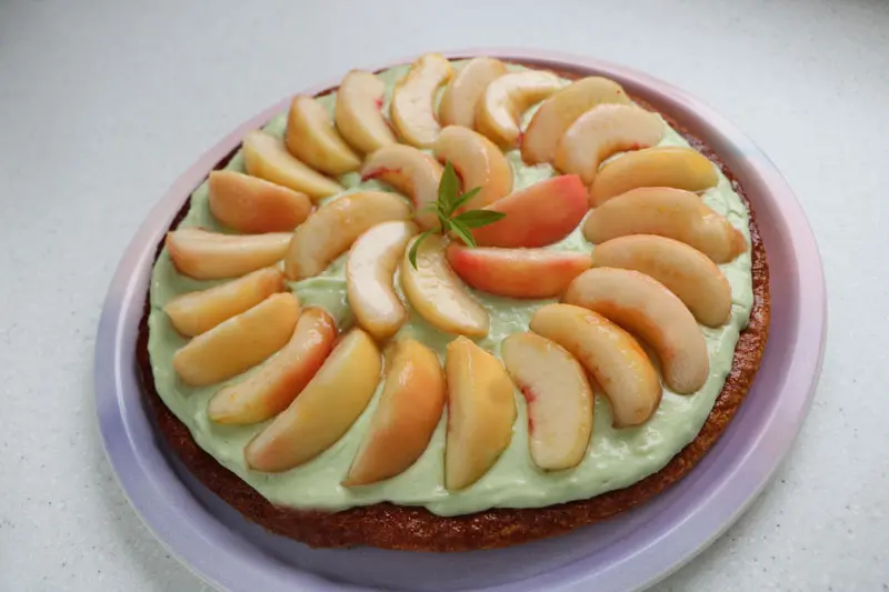 Feuilleté verveine et pêches